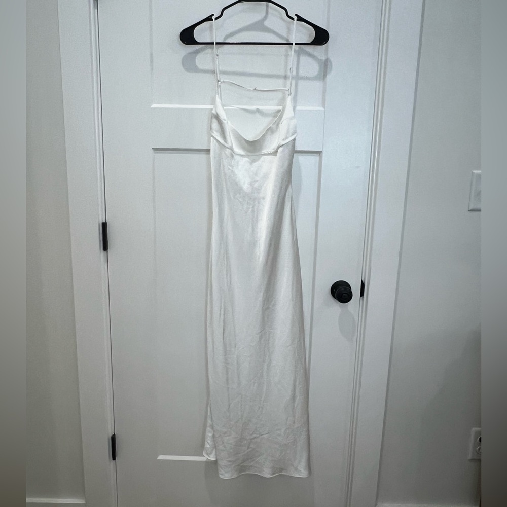 Zara Satin Effect Midi Dress